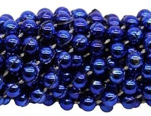 Unisex 33 inch 07mm Round Metallic Royal Blue