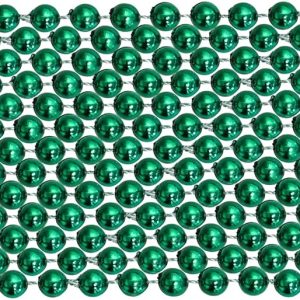 07mm Round Metallic Green Mardi Gras Beads