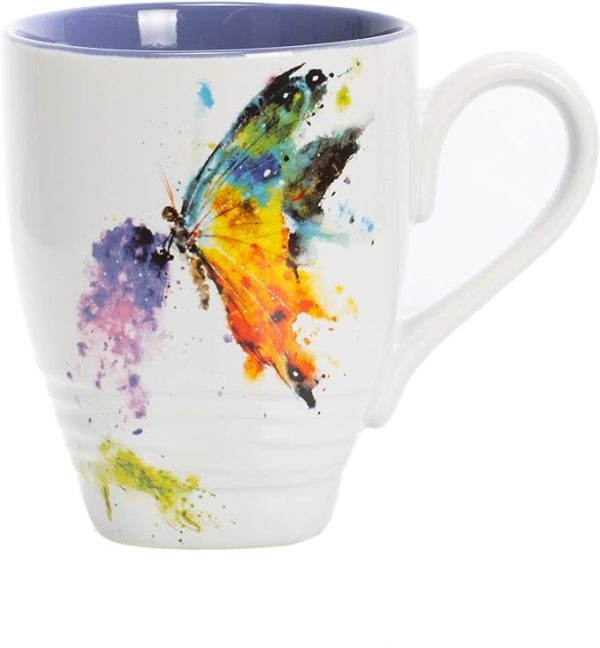 DEMDACO Kaleidoscope Butterfly Watercolor Blue
