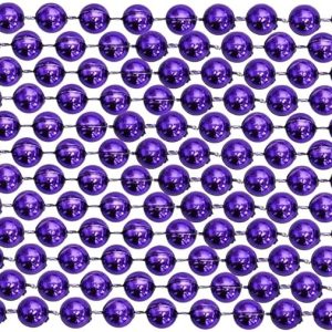 33 Inch 07mm Round Metallic Purple 6 Dozen