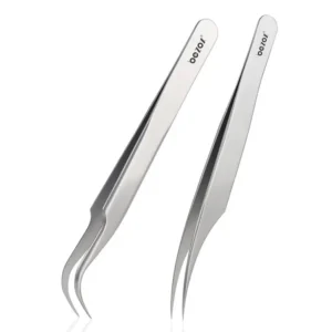 Eyelash Tweezers, Curved Isolation Volume Tweezer for Lash Extension