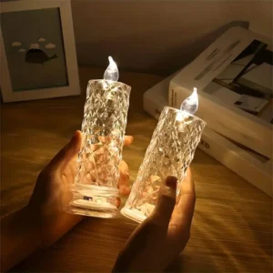1 LED Candle Lamp with Rose Halo Refraction