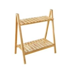 2 Tier Foldable Flower Pot Display Shelf Rack