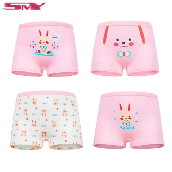 Pack Of 4 - Cotton Girls Panties - Soft Wear Girls Underwear