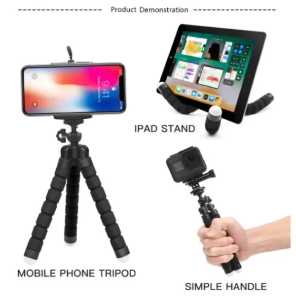 Smartphone Mini Flexible Tripod Sponge Octopus Stand - Image 2