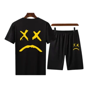 Neck T Shirt And Shorts Cotton Half Sleeves Tees For Summer