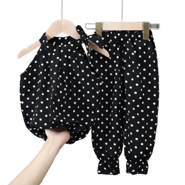 Baby Girl Stylish outfit/ Polka dot shirt with trouser