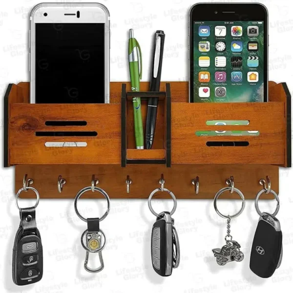 GEOMETRIC multipurpose design Wood Key Holder