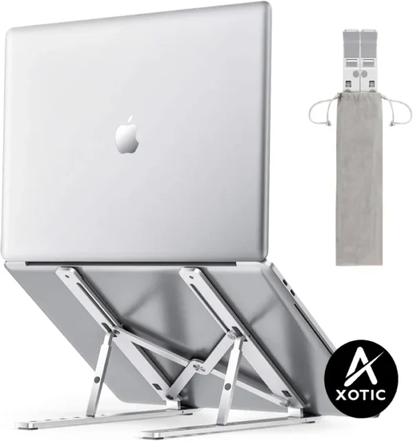 Metal Laptop Stand | Portable Aluminum Folding Adjustable - Image 2