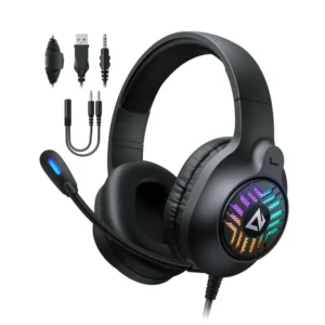 RGB Gaming Headset with Stereo Surround Sound and 50mm Drivers